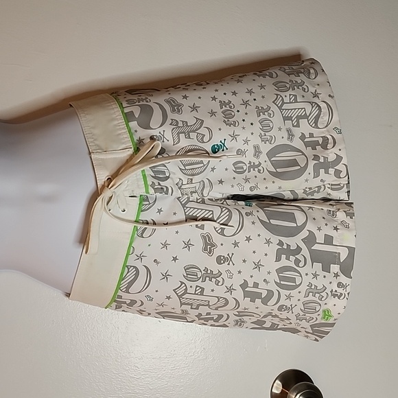 Fox Racing Board Shorts, White, Gray, Size 5 - Picture 1 of 8